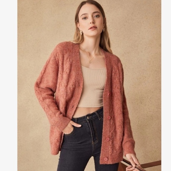 Premium Wool-Mix Button Up Relaxed Fit Cardigan - NEW - Picture 6 of 6